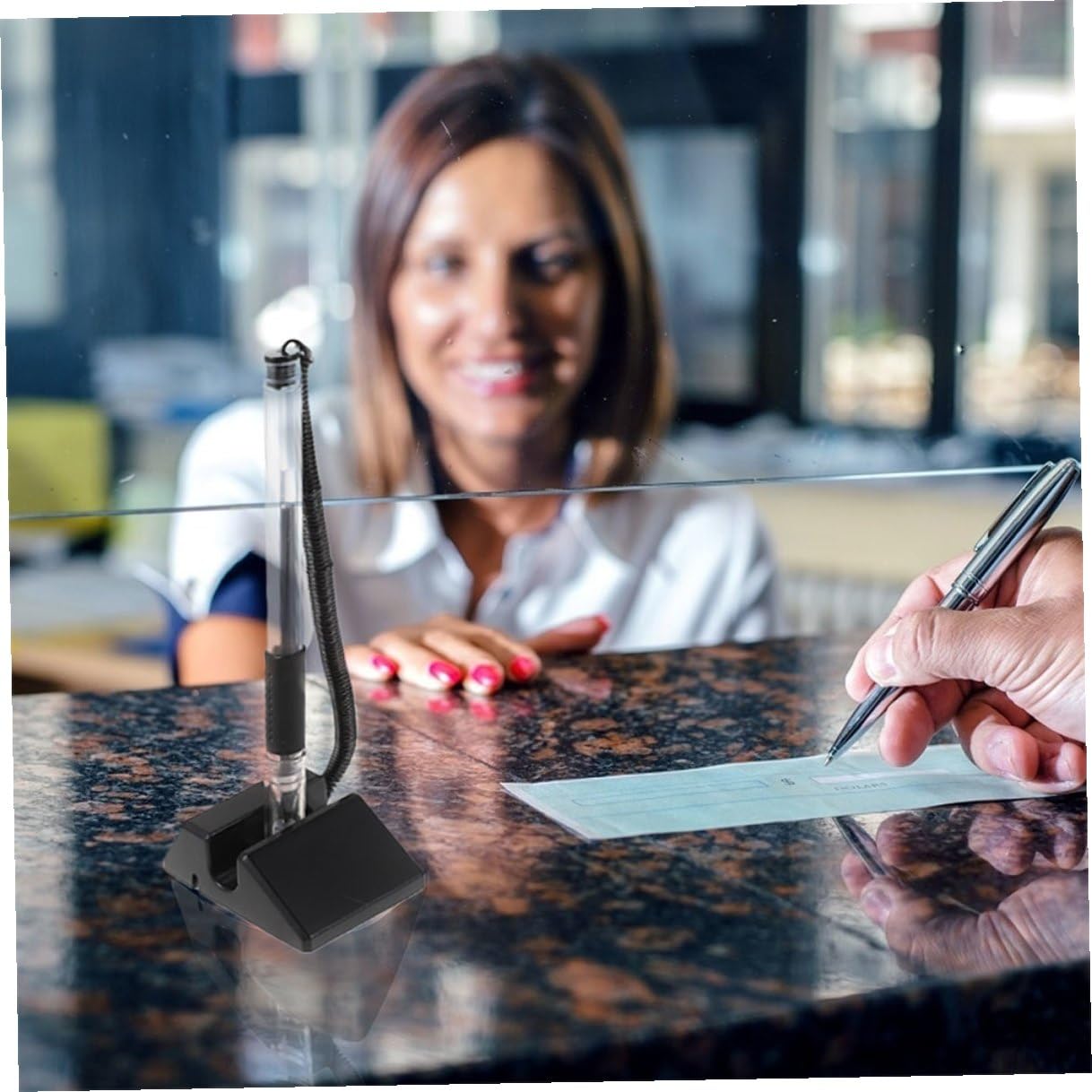 MAGICLULU Lot de 20 Stylos à Bille Multifonction pour Comptoir Bureau, Accessoires Pratiques pour Signature et Écriture Professionnelle