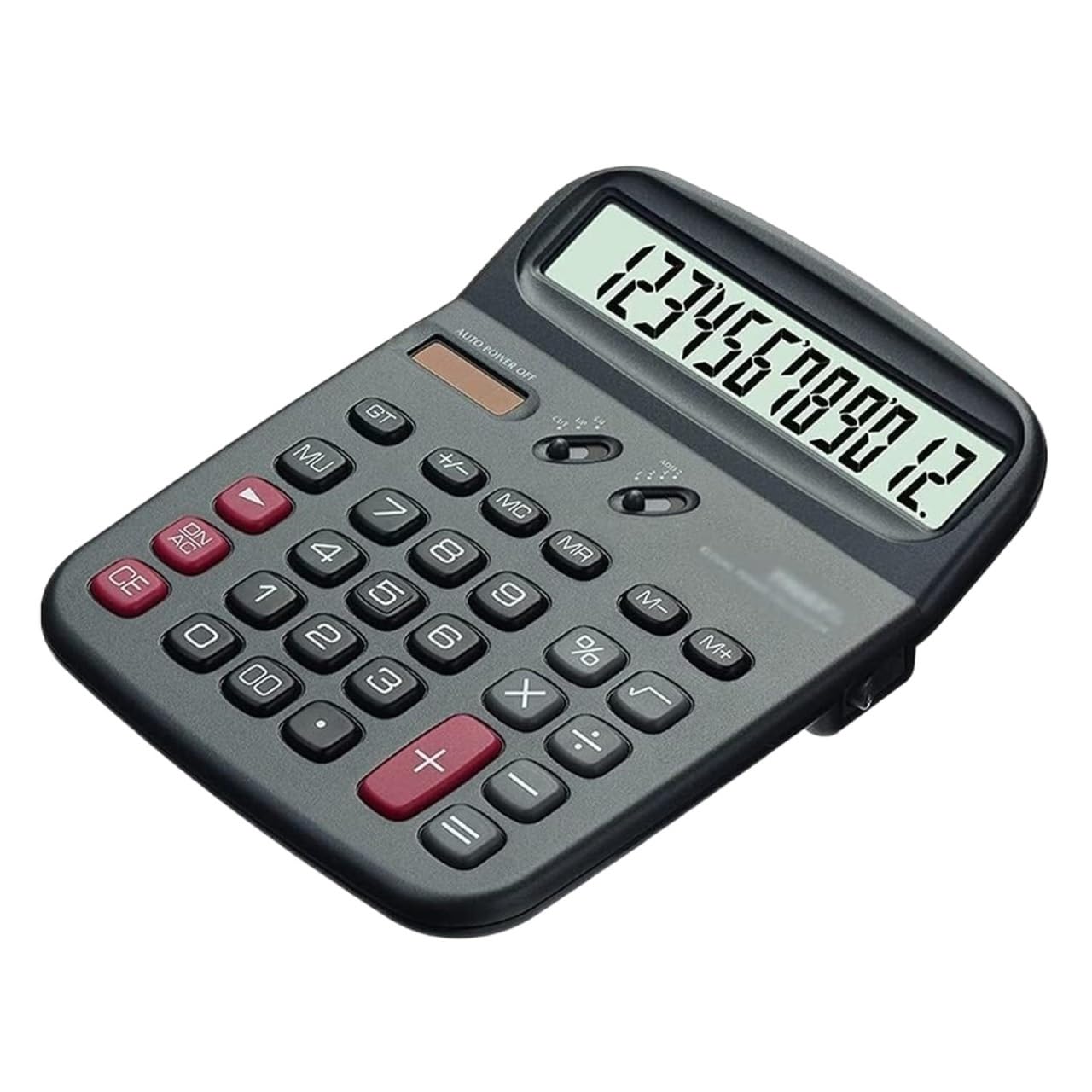 Calcolatrice per Ufficio Calcolatrici A 12 Cifre Calcolatrice da Tavolo Portatile A Doppia Alimentazione con Display LCD Pulsante Sensibile Scuola