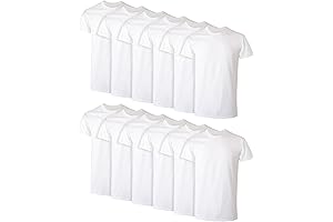 Bulk Men's Blank Cotton Moisture-Wicking Crew Tee Shirts