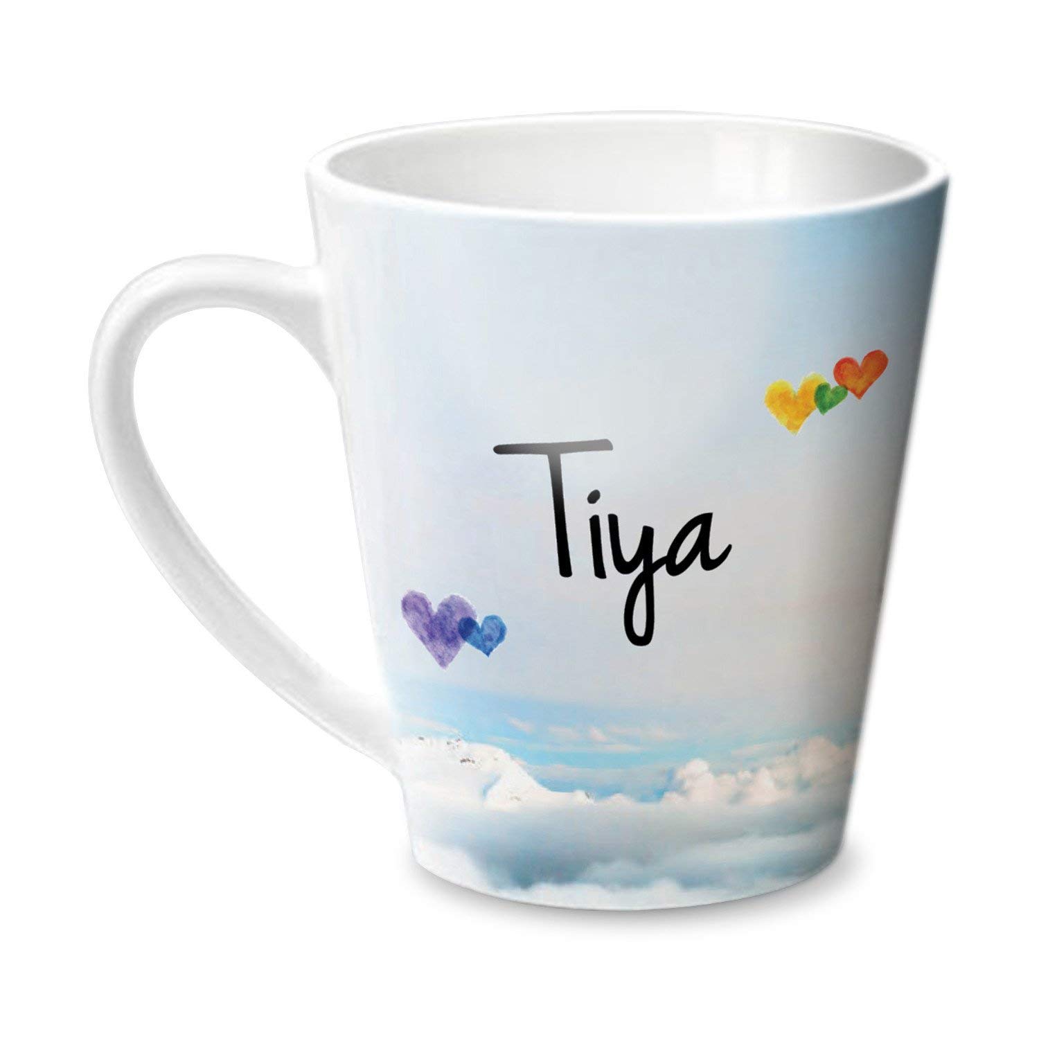 Hot Muggs® Simply Love You Tiya Conical Personalised Name Ceramic, 315ml, 1 Unit