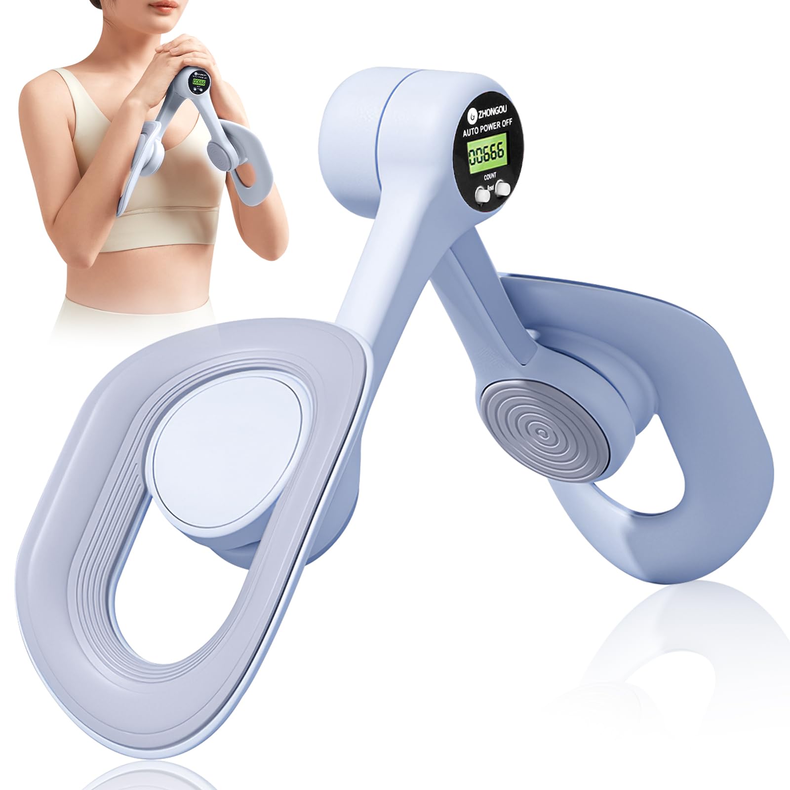 Attrezzo Interno Coscia, Allenatore per Cosce con Conteggio Intelligente, Attrezzi Esercizi Pavimento Pelvico Muscoli, Attrezzatura per Fitness Tonico della Coscia, per Gambe, Braccia, Post-Partum