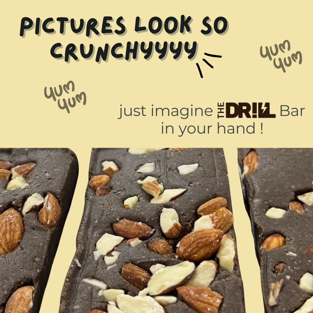 The Drill - Protein Bars, Nutty Cocoa- 15g Protein (Pack of 8) – No Added Sugar, No Preservatives, 100% Natural Ingredients - Only Pure Stuff – Healthy Snack for Gym, Work & Travel — Amazon image 2