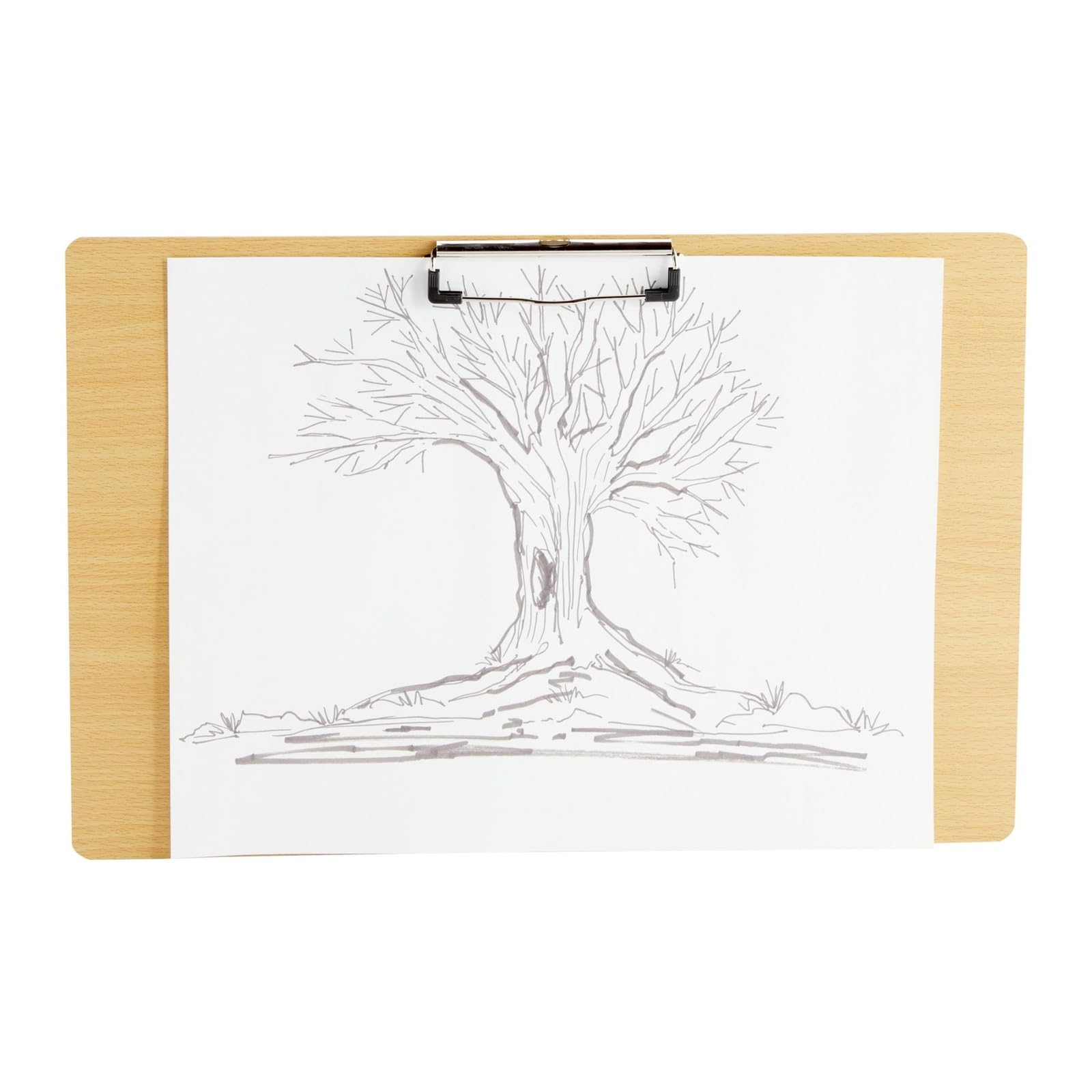 Paper Junkie Extra-Large Legal-Size Wooden Clipboard - Clipboard, Retractable Hook - Surface for Drawing Wooden Board - Multi-Orientation Legal Paper Support - 2-Pack,11.5 x 17.4 in