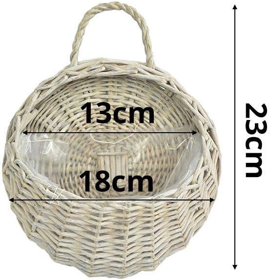 WOFALEGOGO Hanging Wicker Rattan Plant Pots, Plant Holder Rattan Vase Container for Home Office Decoration (S, Color 3)