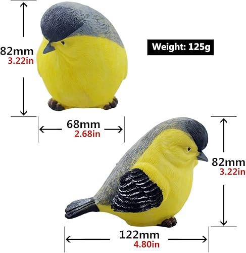 Miniatura 2 de Estatuas de pájaro de jardín de 3 piezas, estatua de pájaro decorada con césped, decoración interior del hogar, decoración de pájaro de resina,