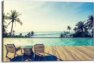 Canvas Wall Art for Living Room Bedroom Swimming Pool the sea Big Large Wall Art Decor Framed Painting Wall Pictures Prints Artwork 24x32in