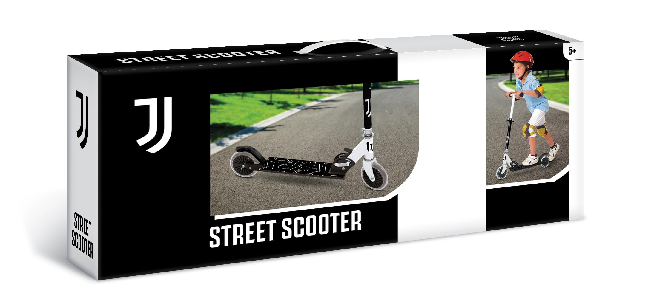 Mondo Toys - F.C. JUVENTUS ALU SCOOTER Monopattino 2 ruote pieghevole in alluminio con pedana extra grip e manubrio regolabile per bambini - 28761