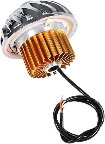Miniatura 9 de Faros LED para motocicleta, bombilla para faros delanteros de motocicleta, lente de proyector LED, halo único, ángel, diablo, luz de punto de luz