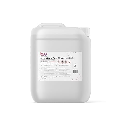 Lab Grade N-Heptane - Ultra High Purity Solvent - 99.3% Pure Dissolving Heptane Solution - 1 Gallon