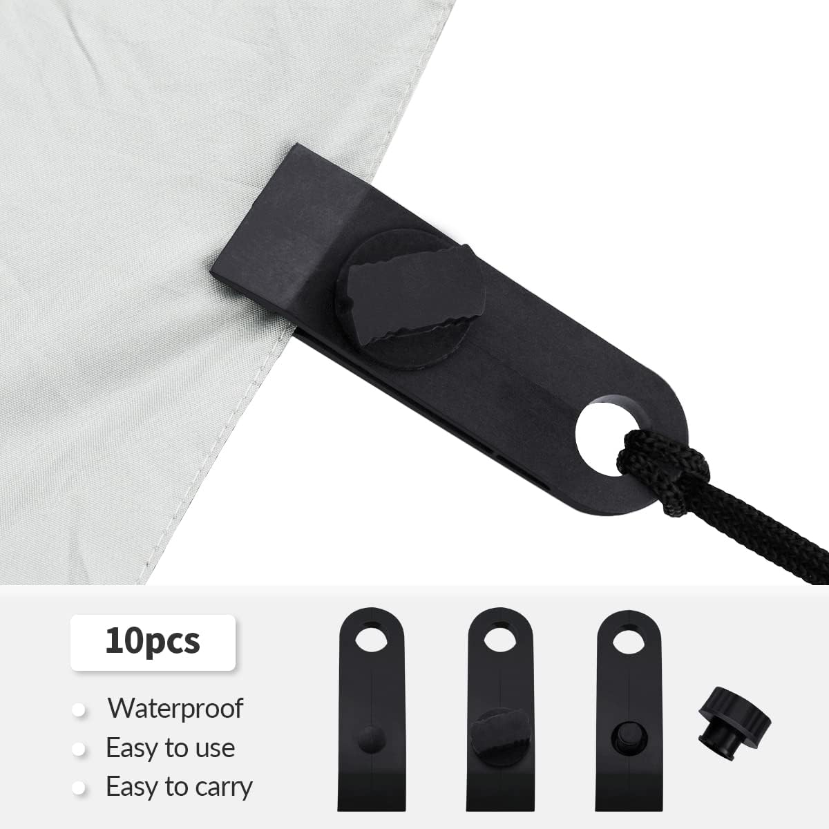 10 Pcs Heavy Duty Tarp Clips Shark Tent Fasteners Clips Holder image 3
