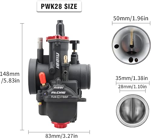 Miniatura 2 de NIBBI Carburador PWK Carburador de rendimiento de 1102in para motocicleta con chorros de carburador para GY6 Motor Dirt Bike SSR TTR Apollo TaoTao