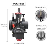 NIBBI Carburetor PWK 28mm Motorcycle, 200cc-250cc Power Carb With Carb Jets, Fit GY6 Engine Dirt Bike Mini Bike SSR TTR Apollo HAWK250 TaoTao ATV