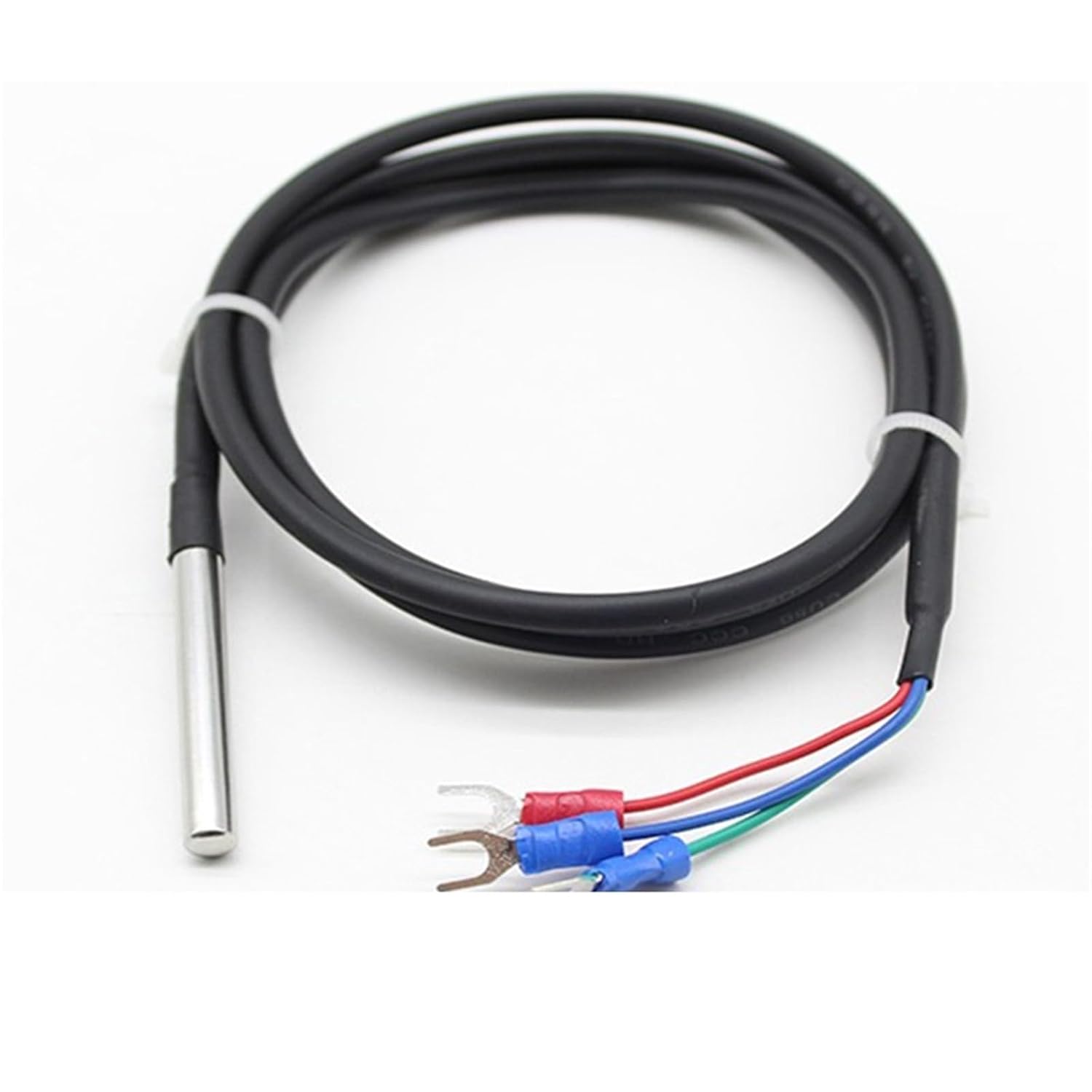Pt100/CU50 Temperature Sensor Three Wire Platinum Thermistor Silicon Protection 1Pcs(CU50 Type with 2m)