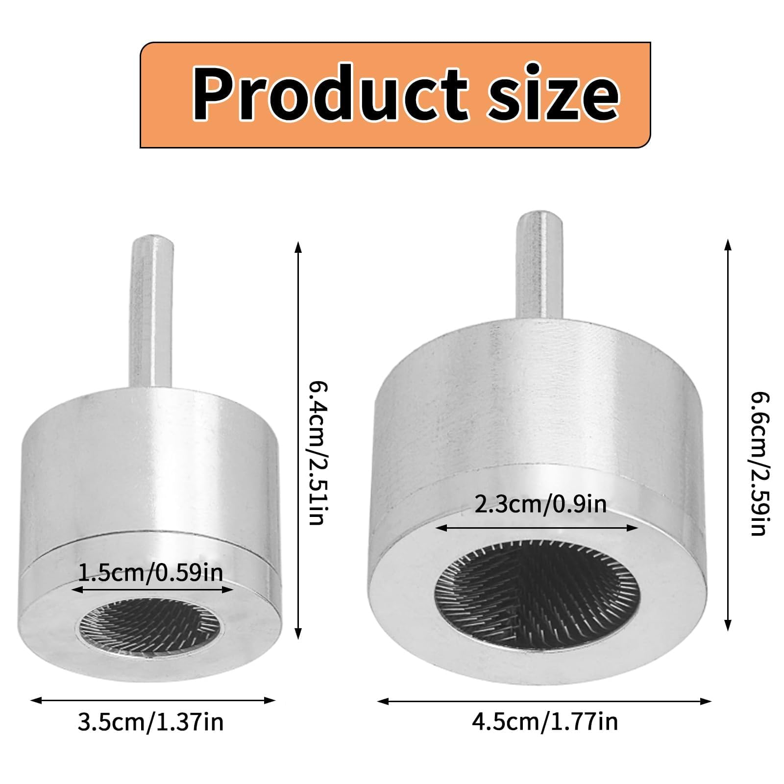 HARY 2PCS Copper Pipe Cleaner For Drill 15/22mm Metal Copper Pipe Cleaner Pile Head Cleaner Brush - Image 2