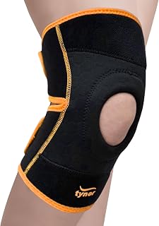 TYNOR Knee Wrap Neoprene Knee Brace Support for Men&Women Knee Pain,Arthritis,Adjustable Compression knee Patella Wrap Around with Silicon Patellar Padding for Sports,Running One Size,14.8'-22",1 Unit