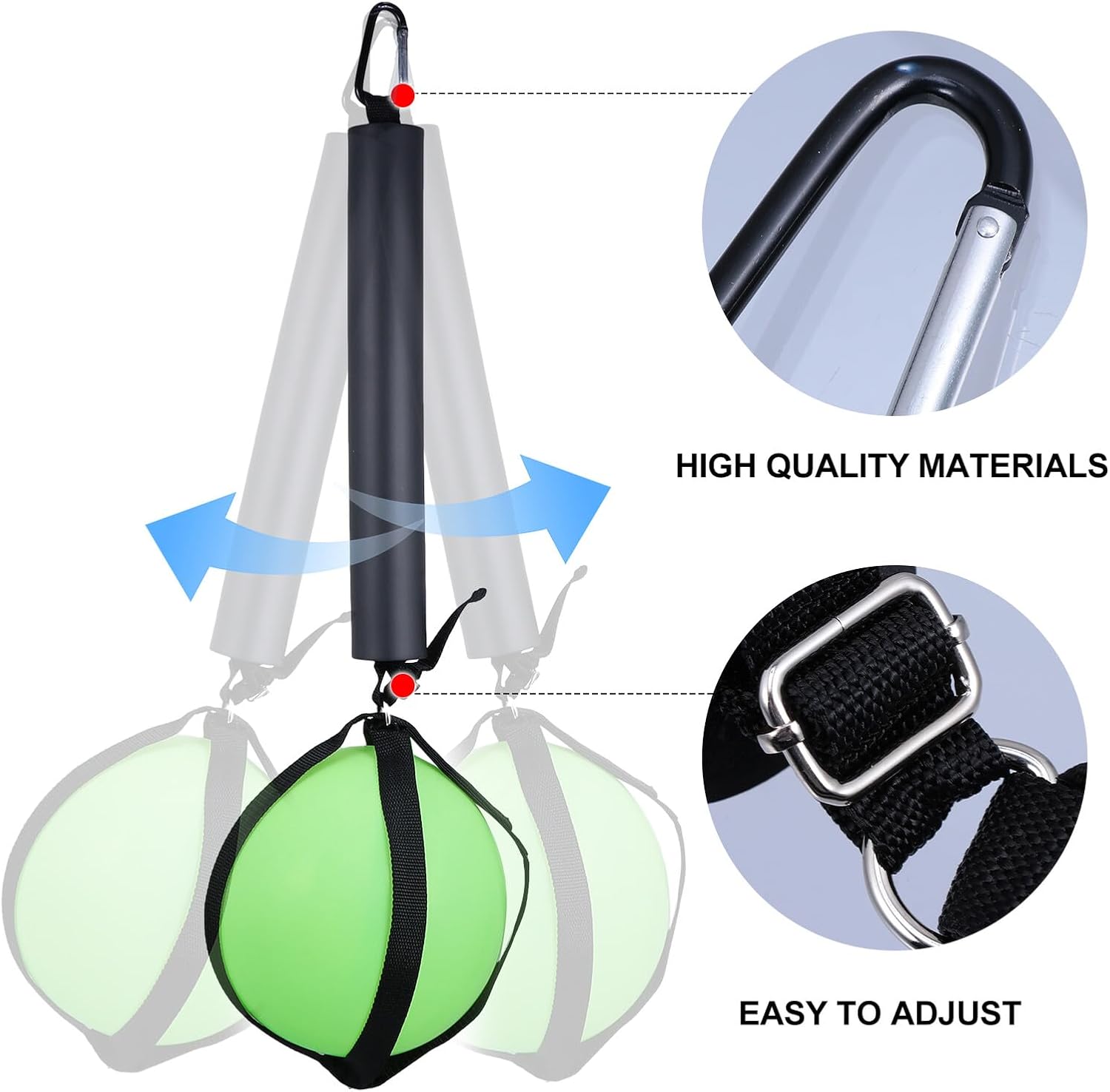 STOBAZA Volleyball Spike Training Strap Elastic Cord Volleyball Training Aid for Arm Swing Jumping and Hitting Practice Indoor Outdoor Use
