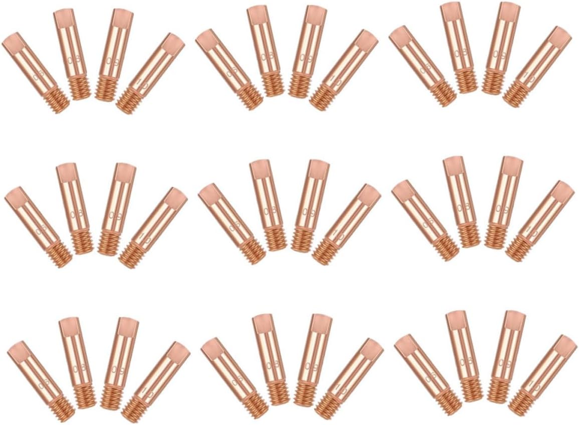 CHILDWEET 40pcs Mig Welding Contact Tips and Gas Nozzles Protection Nozzle Replacement for Torches High Thermal Conductivity Easy Install Durable Welding Accessories