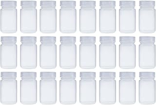 LUERFLEX 125ML 4OZ Nature Wide Mouth PP Plastic Reagent Bottles with Caps Pack of 24