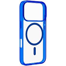cellularline - Iconic Mag - Transparent case - Coloured Edges - Coloured Magnetic Ring - Compatible with MagSafe Ecosystem
