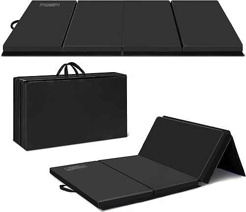 Polar Aurora Colchoneta de gimnasia plegable gruesa de 3 x 6 x 2 pulgadas para ejercicios aeróbicos, esterillas de yoga