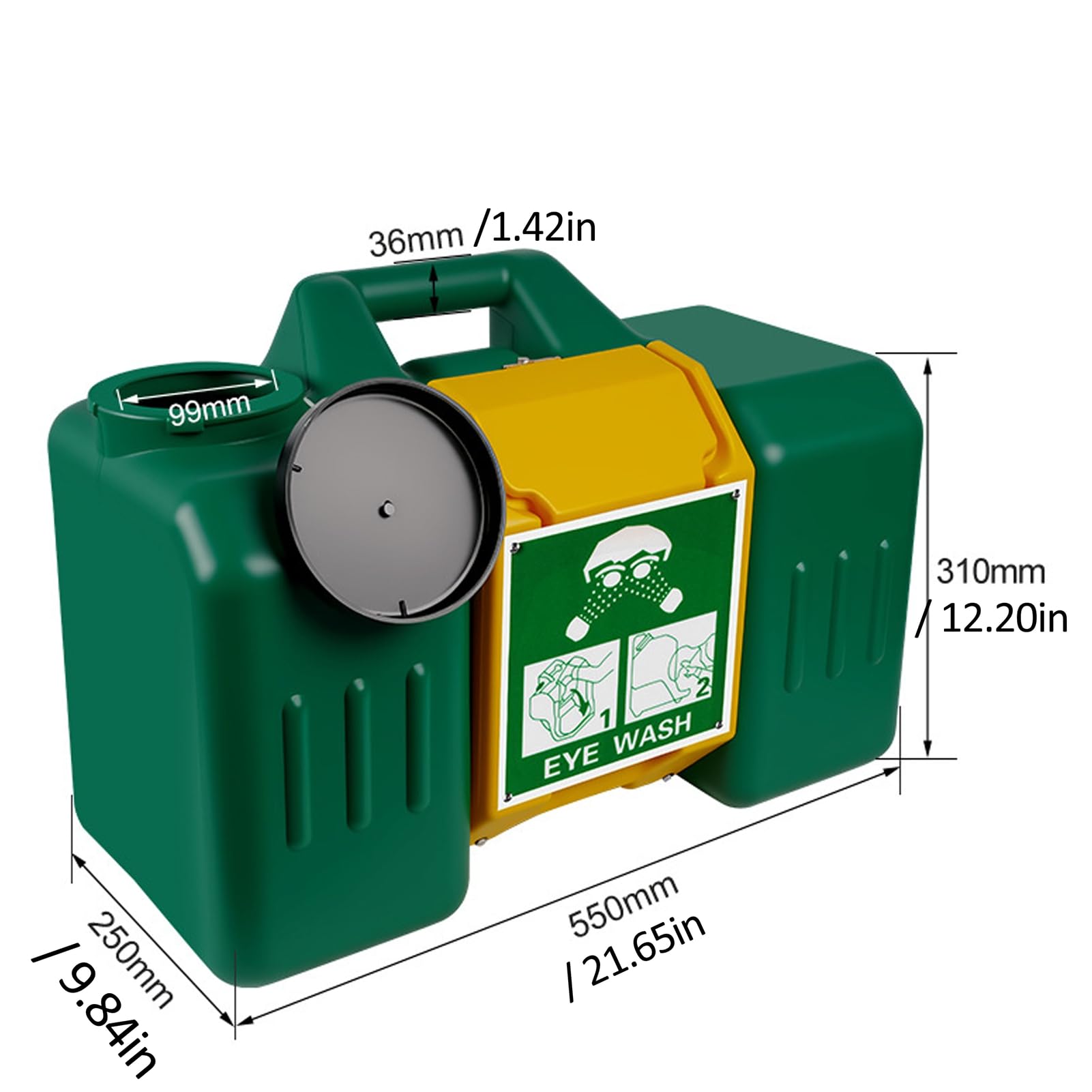 Station de Lavage Oculaire Portative, 9 Gallons, Montable