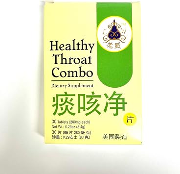 Healthy Throat Combo Herbal Supplement Helps to Maintain A Healthy Throat and General Well-Being 280mg 30 Tablets Made in USA
