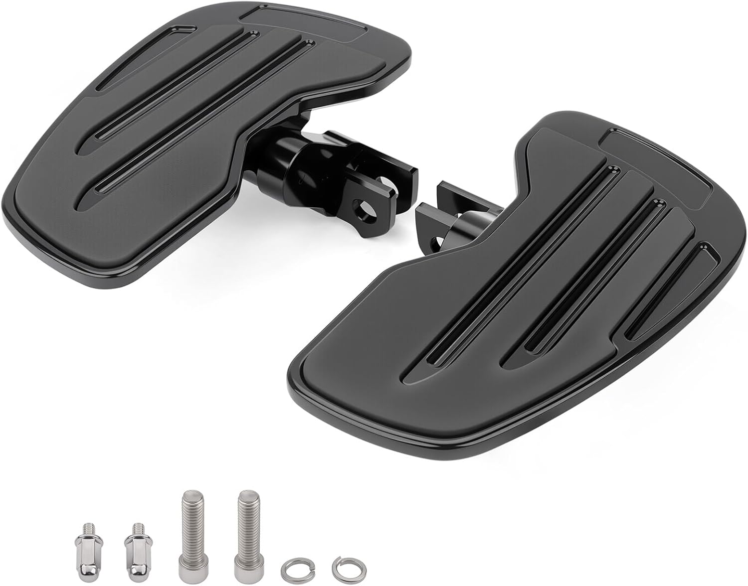 Driver Footboards Front Footpegs Compatible with Kawasaki Eliminator 500 2024 2025 Accessories Motorcycle Wide highway pegs, Black