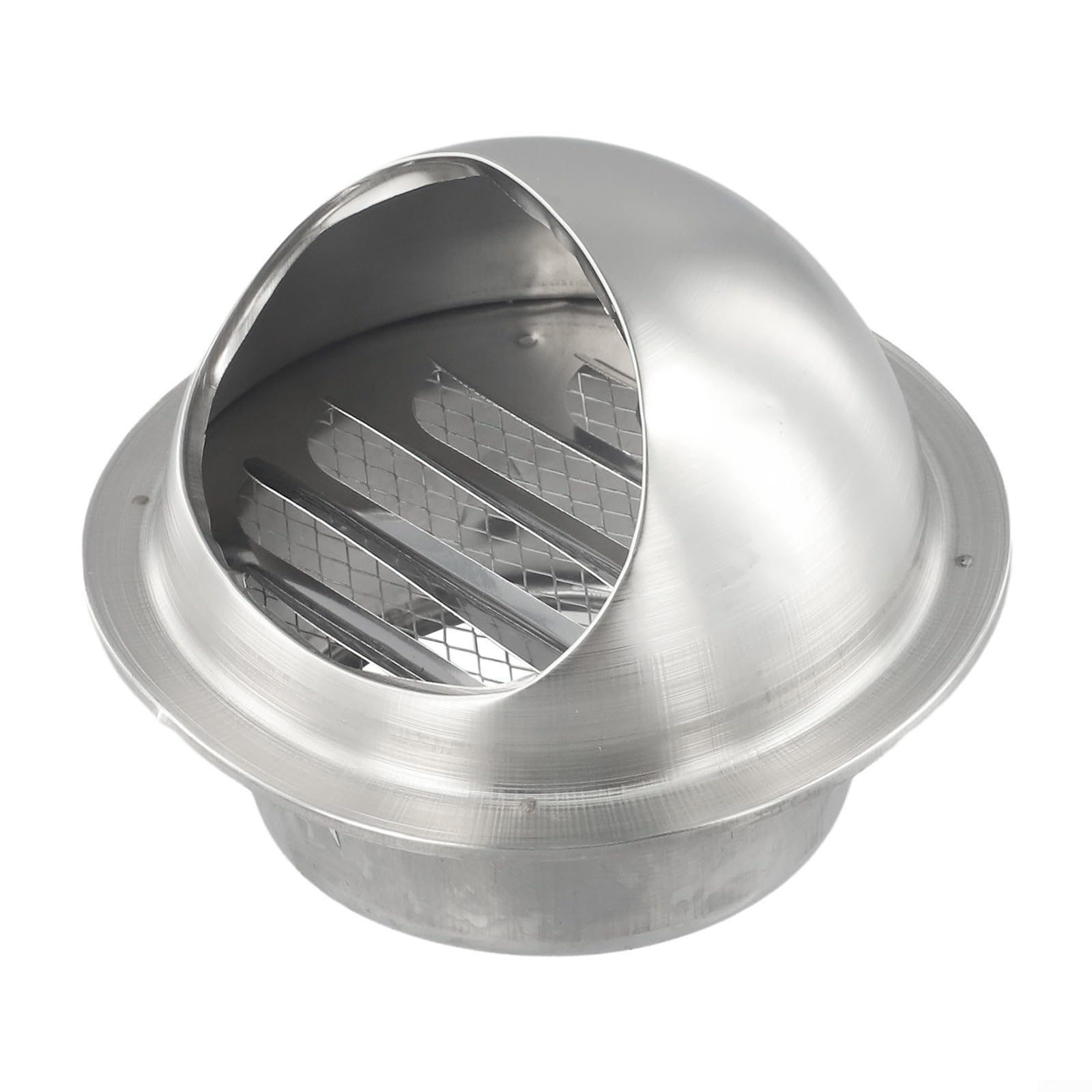Tappo di sfiato da parete in acciaio inox per unità e ventilatori (120 mm)