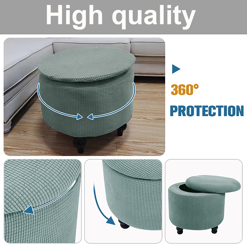 Housse De Pouf Rectangulaire Extensible JHLD - Tissu Doux, Lavable Machine, Protection Contre Taches Et Poils D'Animaux