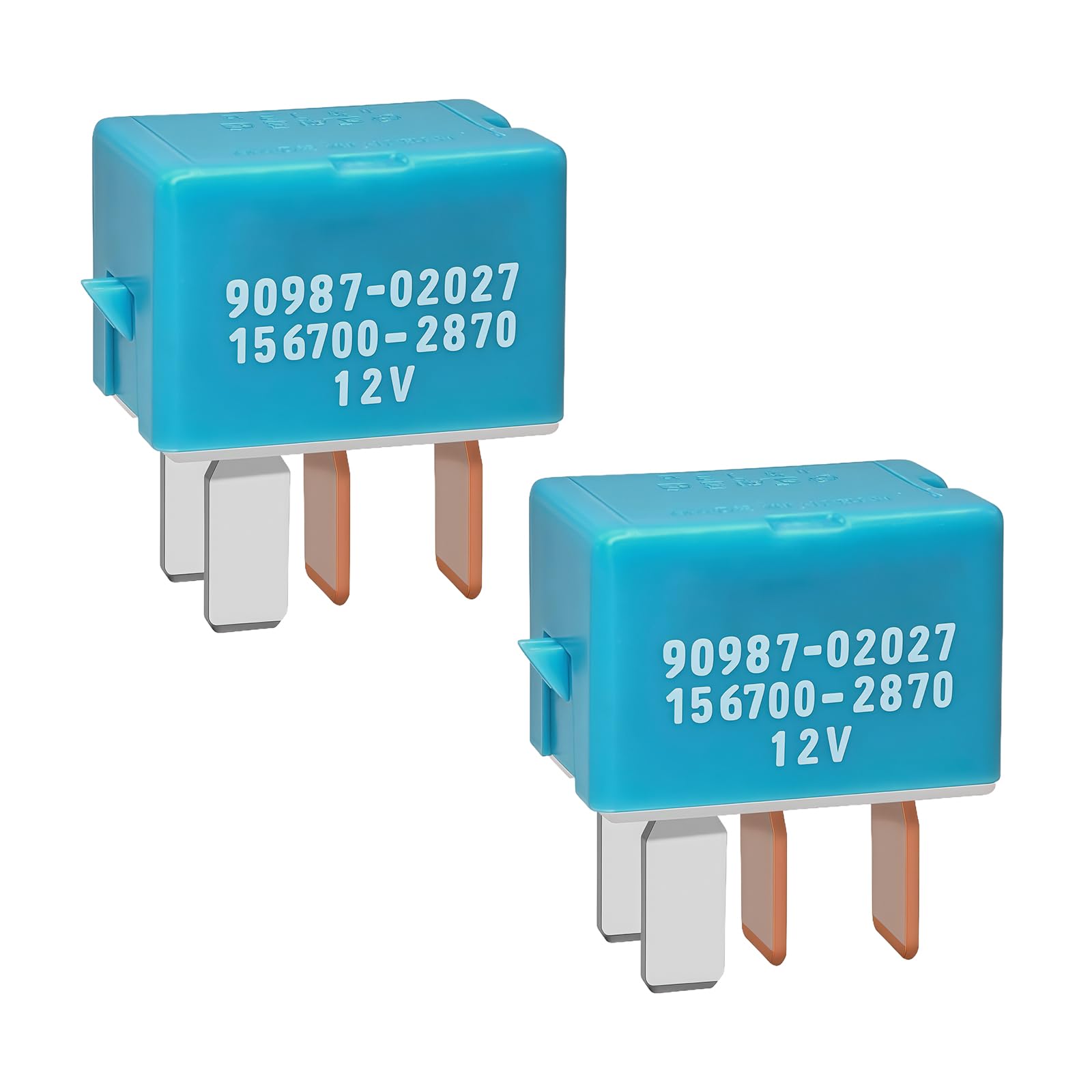 4 Pins AC Relay, AC Compressor Relay Replacement for 90987-02027 156700-3220 156700-2870, Compatible with Specific Car Accessories, Pack of 2-picture-18