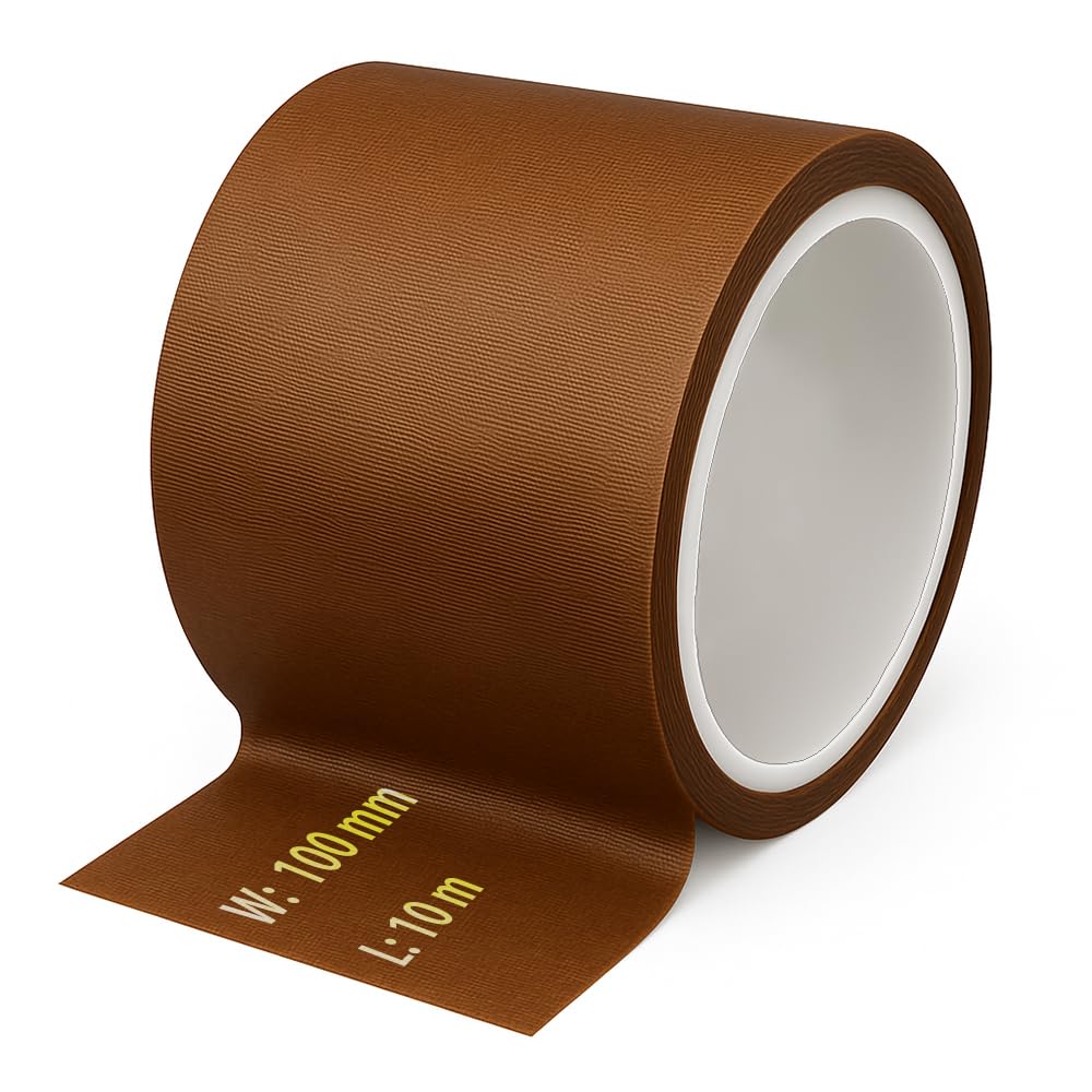 Cinta adhesiva de teflón de PTFE, 100 mm x 10 m, autoadhesiva, para impresora 3D y sellador al vacío (100 mm)