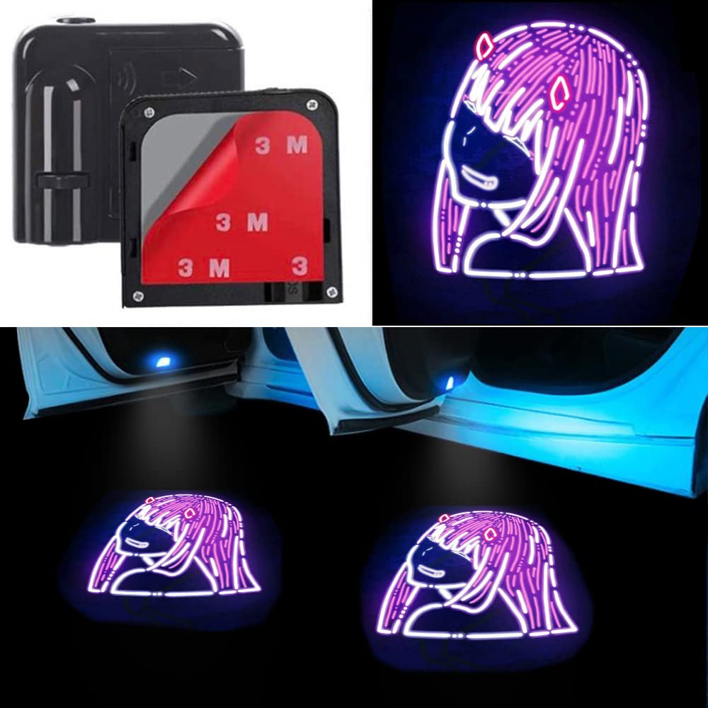 Buy Anime Car Door Projector Logo Light for Zero Two Darling in The FRANXX, Car Door Neon Light