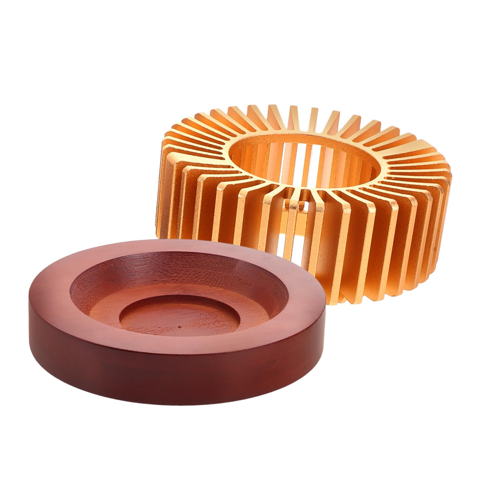 GRIRIW Hollow Teapot Warmer Metal Teapot Heater Gold Tea Warmer for Household Use