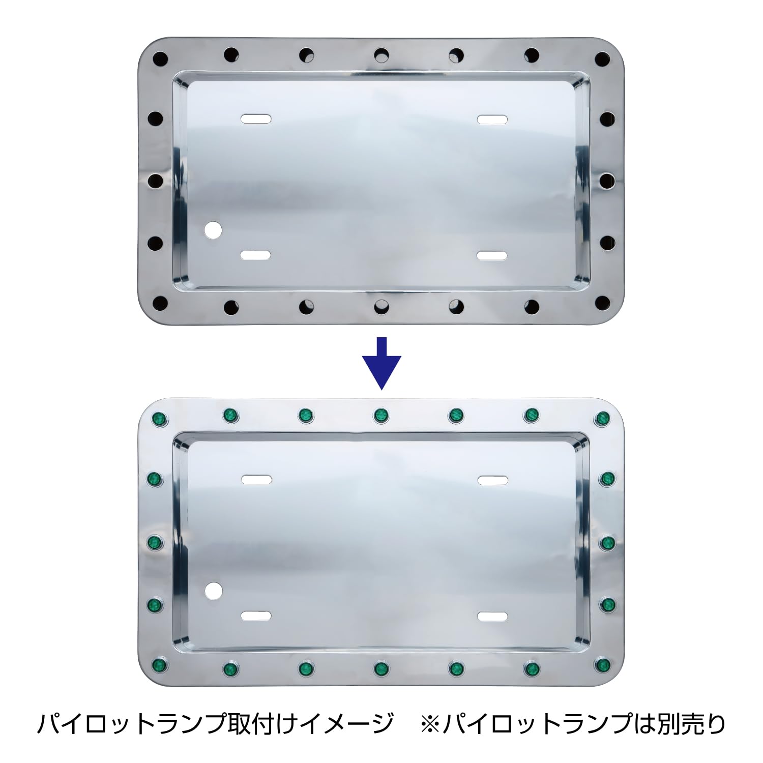 Amazon.co.jp: ジェット イノウエ(JET INOUE)パイロットランプ穴付 角 