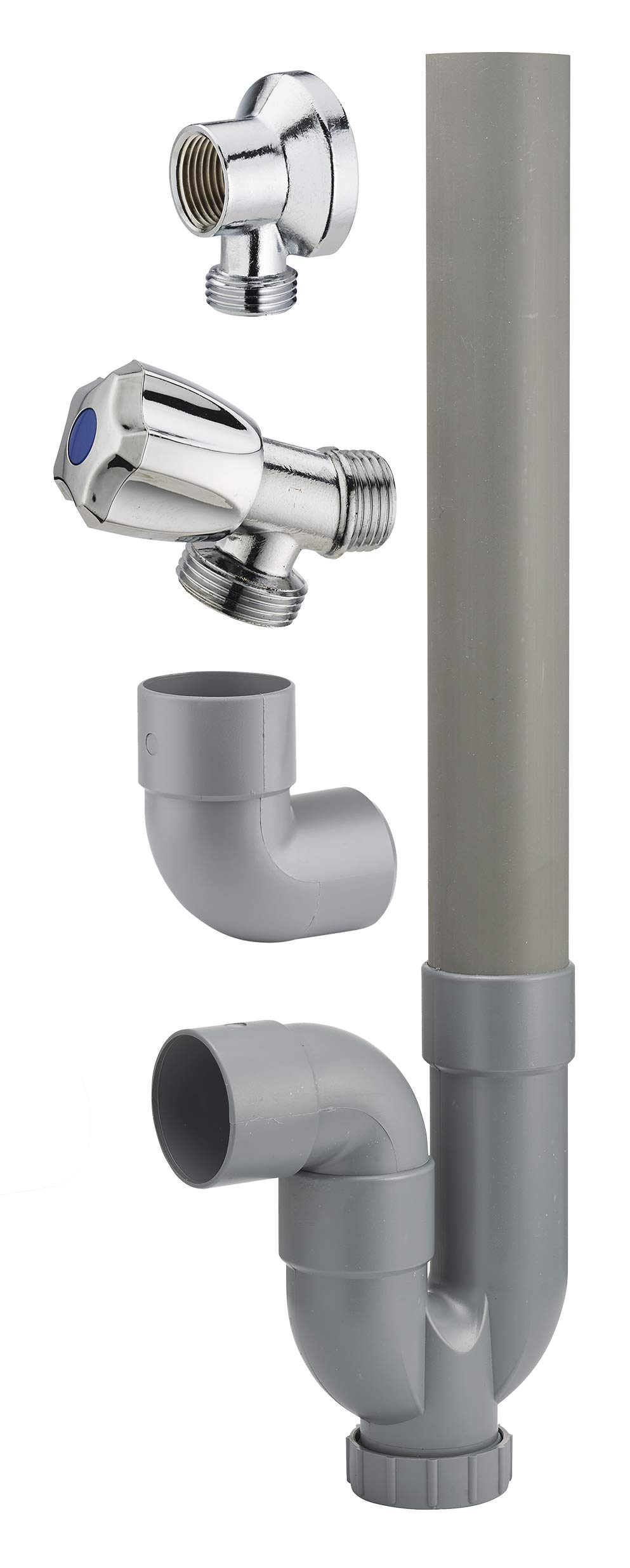 Kit raccordement pour machine à laver robinet + applique murale + siphon NOYON & THIEBAULT
