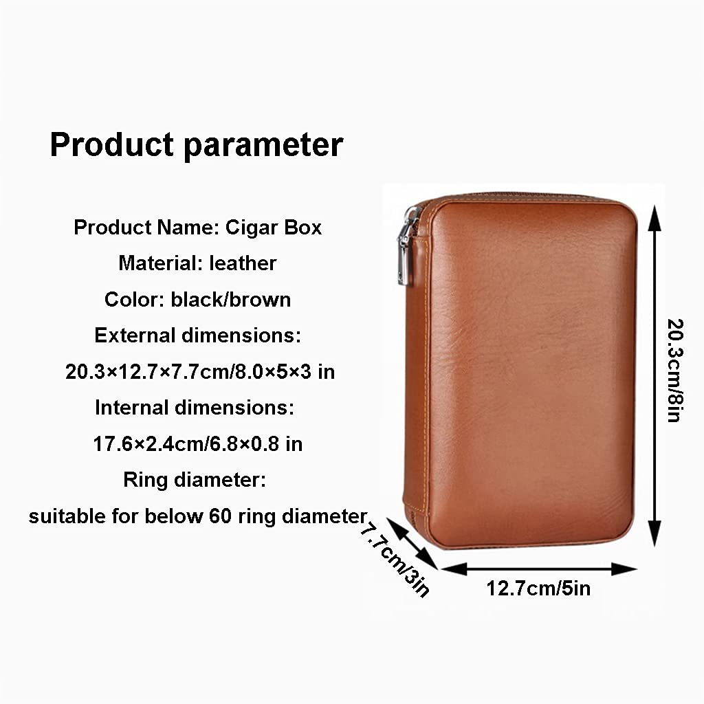 MRKU Scatole per sigari, umidificatori, Custodia per sigari Portatile, Tubo per sigari da Viaggio, Portafoglio Porta sigari, Accessori Regalo per sigari per Uomo