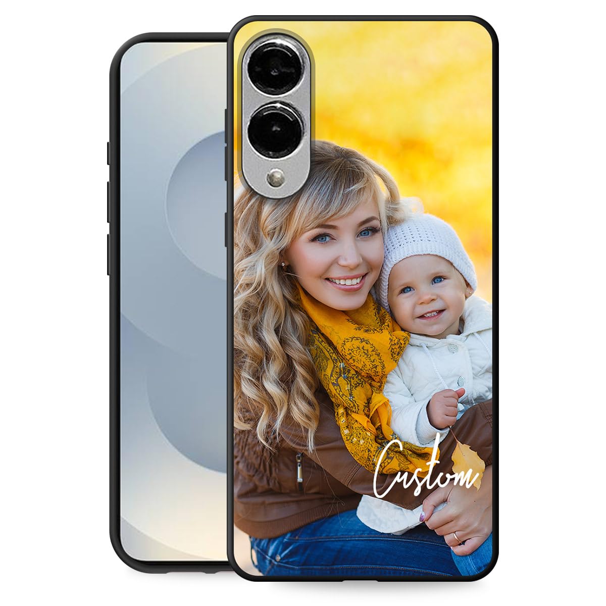 LalatiFy Custom Case for Samsung Galaxy S25 Edge Personalized Phone Photo Cover with Picture Logo Text,Customize Protective Silicone Soft Slim Shell