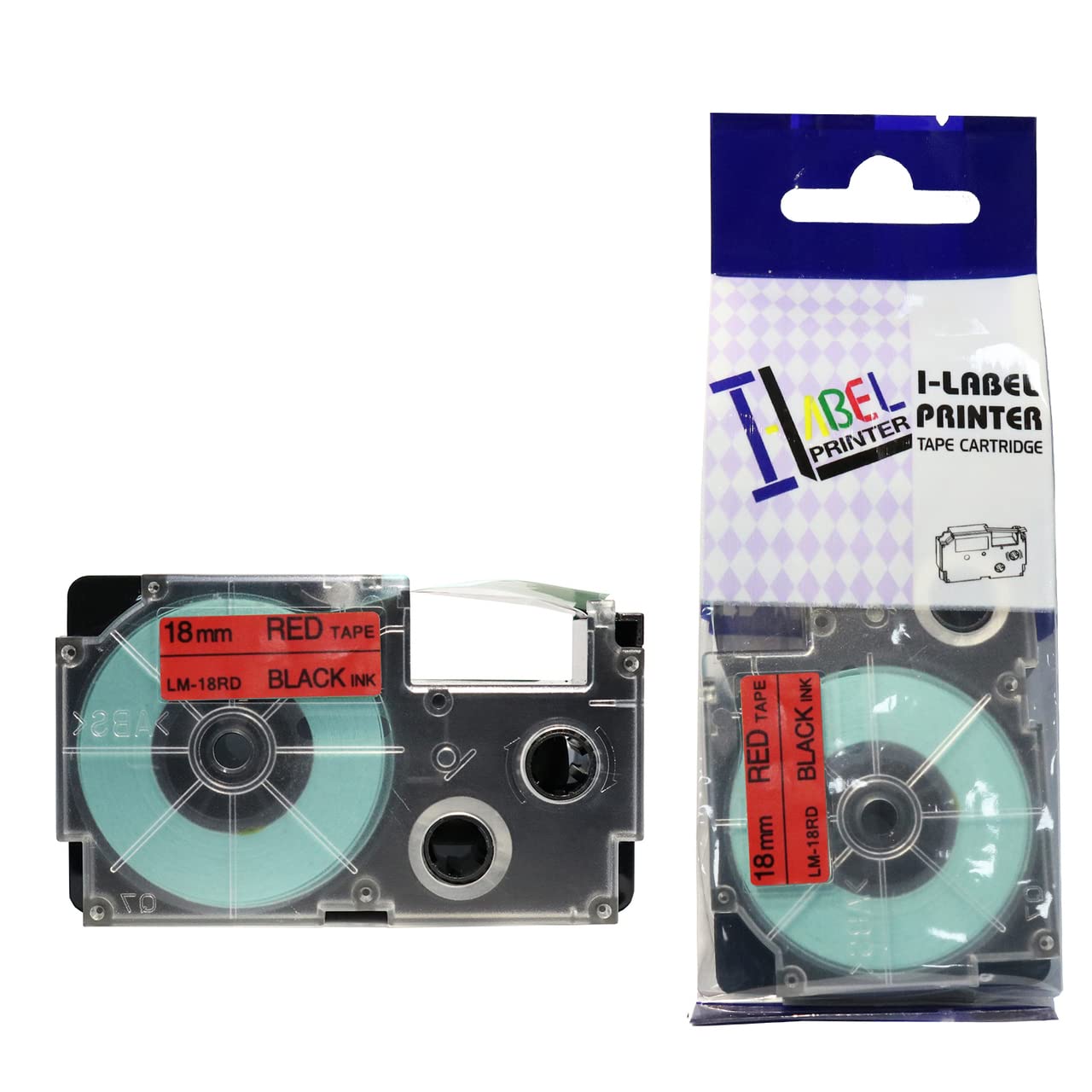 LM Tapes - Premium Compatible 18mm Black on Red Label Tape for use in Casio KL780 / KL-780 EZ Label Printer