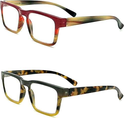 EZ - Gafas de lectura para mujer, con bloqueo de luz azul, antifatiga ocular, tubo para lector de computadora, pequeño, vidrio delgado y compacto