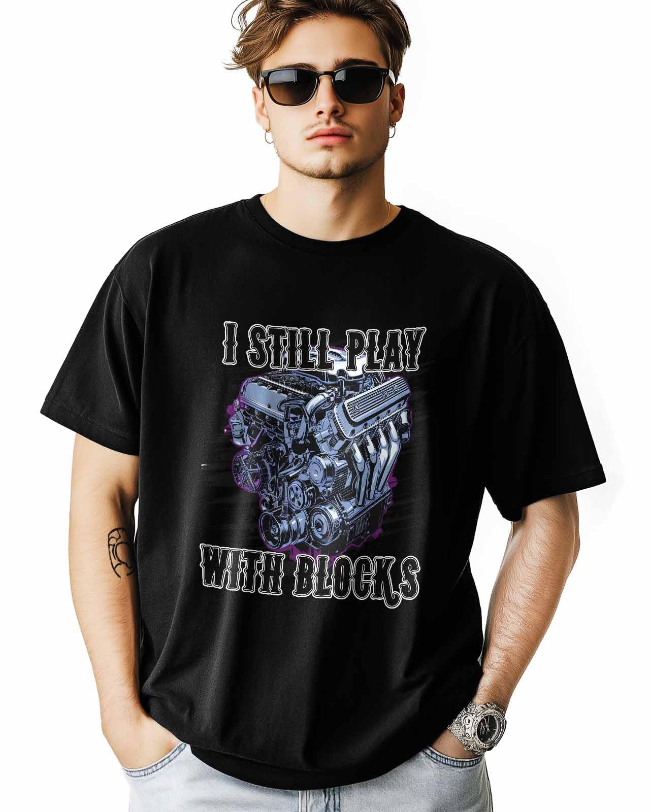 Mens Graphic T-Shirts Cylinder Car Short Sleeve Crew Neck Soft Casual Classic Tee XS - 5XL Street Art