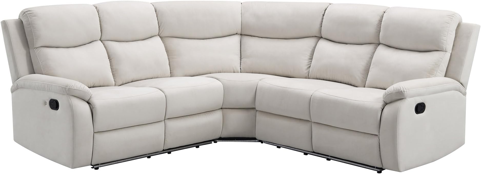 Morhome Power Reclining Sectional Motion Sofa Chair, L-Shaped Sectional Couches with Cup Holders, USB Ports and Power Socket for Living Room/RV/Theater