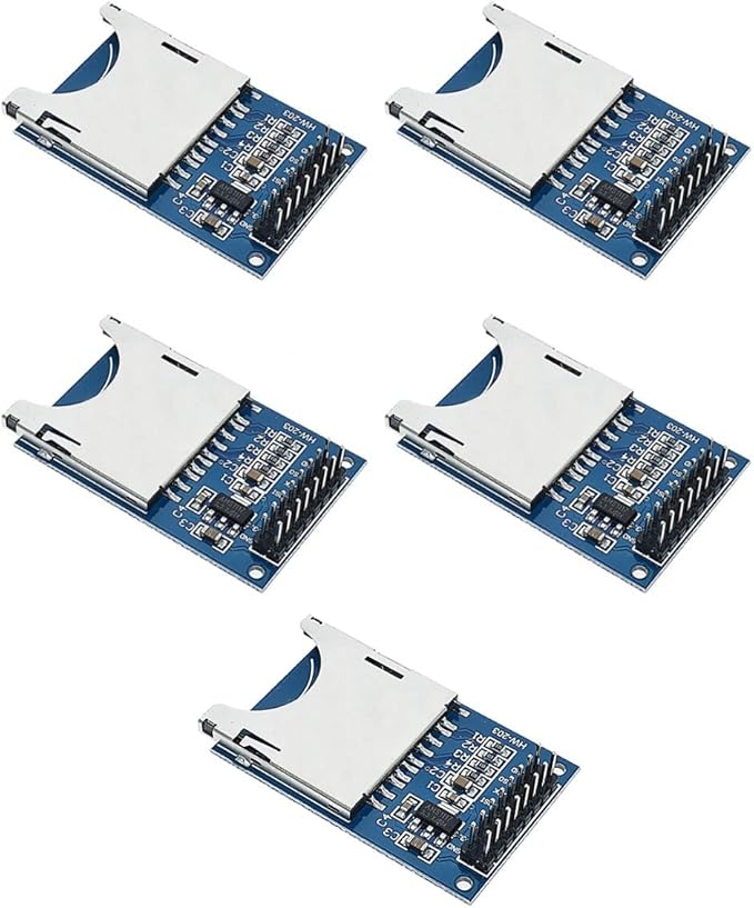 JZK 5PCS SD Card Module 3.3V 5V, SD Card Reader Module, SD Card Reading and Writing Board, SD