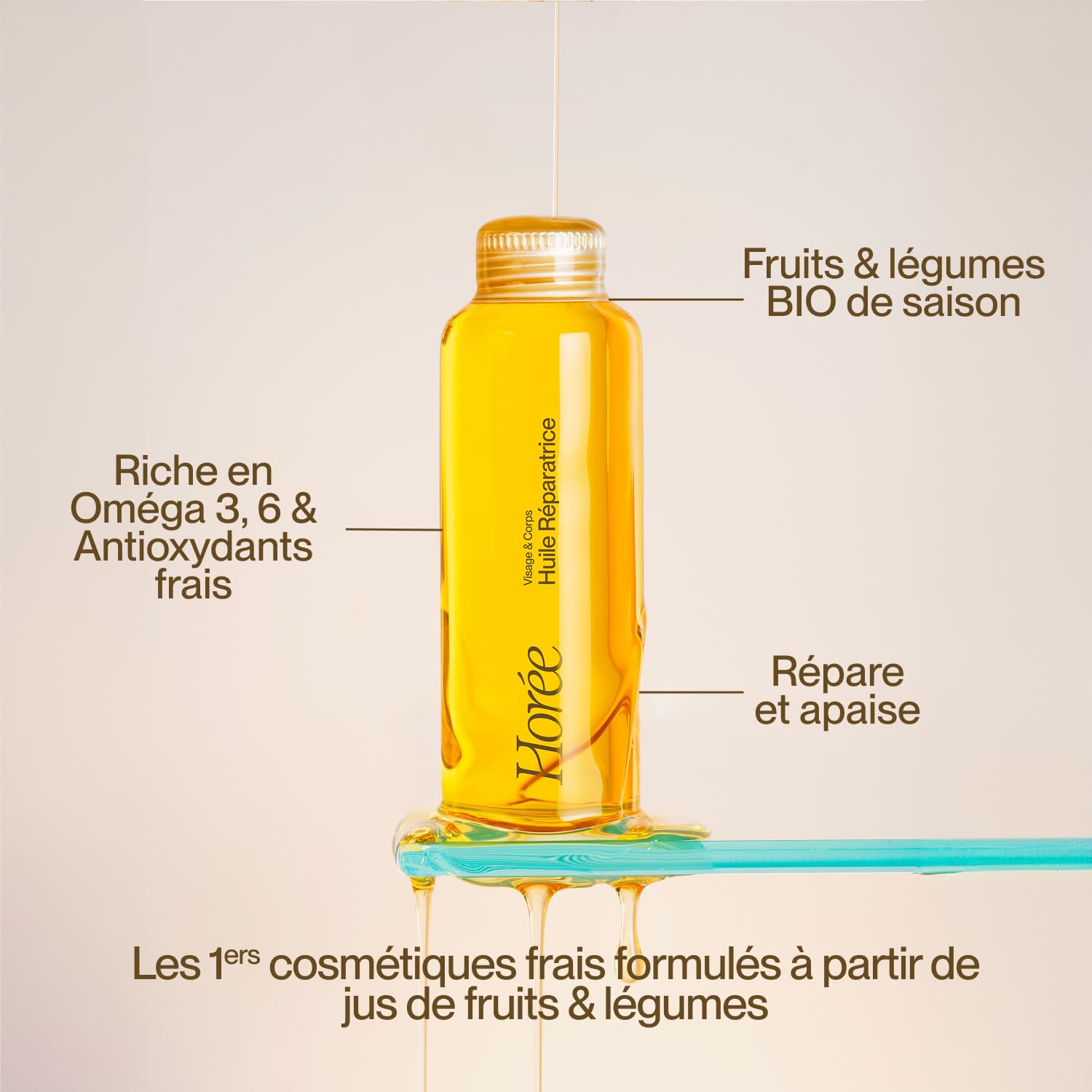 HORÉE - Coffret Cadeau - 3 Soins du Corps Réparateurs - Répare & Apaise - Lait Corps + Huile Visage & Corps + Baume Multi-usages - 100% Frais & d'Origine Naturelle - Vegan - Peaux sèches à très sèches