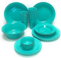 Vista 44 de Mintra Home Colección Curly (cuenco de 5 pulgadas, 6 unidades, verde azulado)