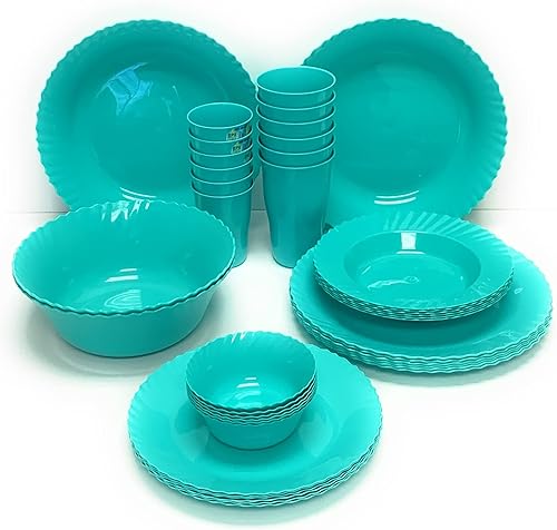 Vista 60 de Mintra Home Curly Collection (plato grande de 11.75 pulgadas, 6 unidades, blanco)