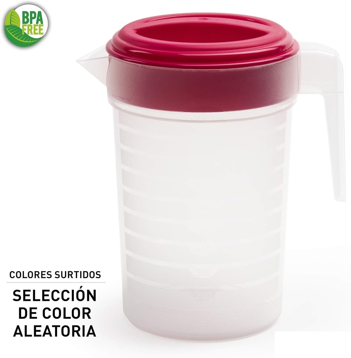 Pack de 3 Jarras de Agua de Plástico – 2 Litros cada una, Ligeras, Resistentes y Aptas para Frigorífico y Lavavajillas
