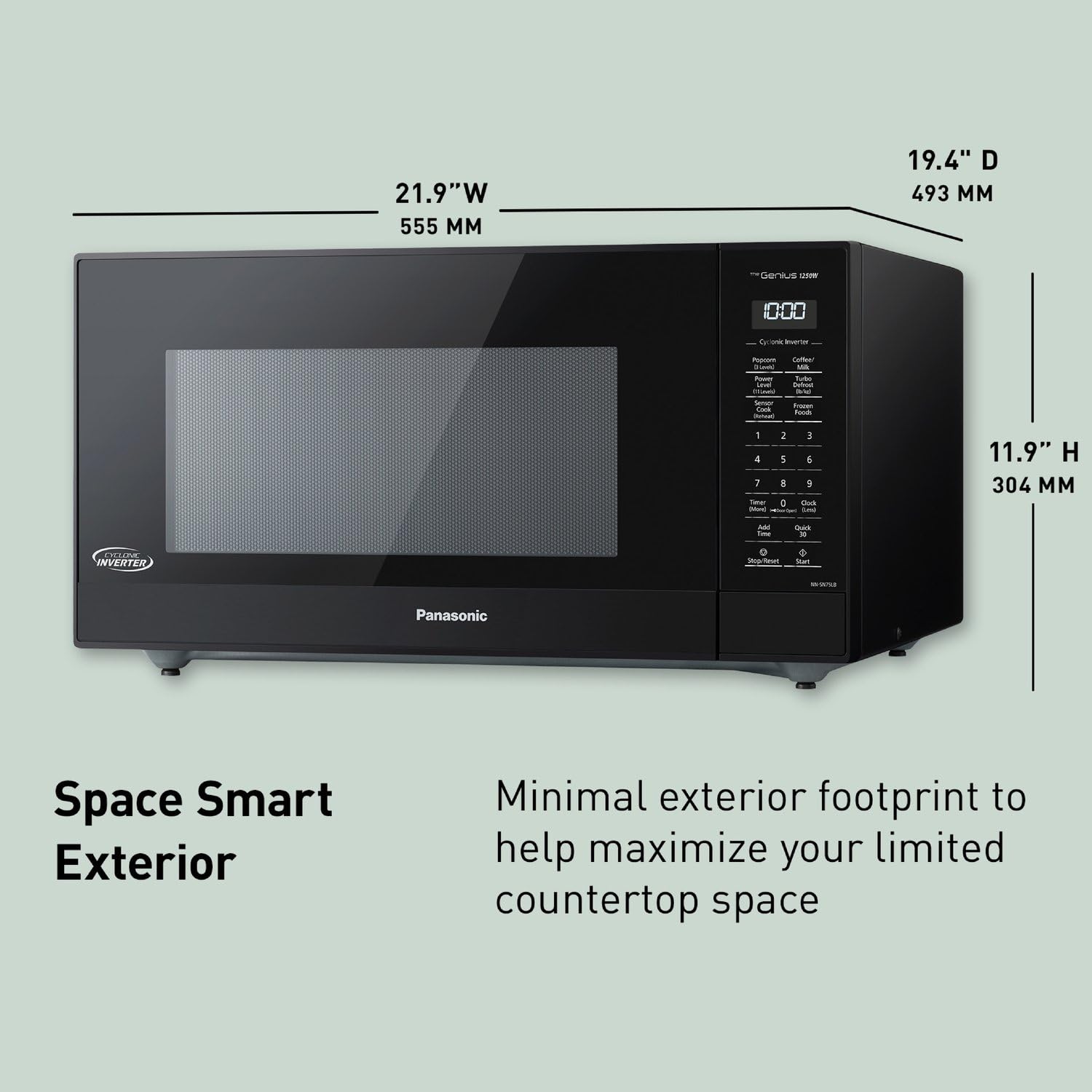 Amazon.com: Panasonic NN-SN75LB cu.ft Cyclonic Inverter Countertop