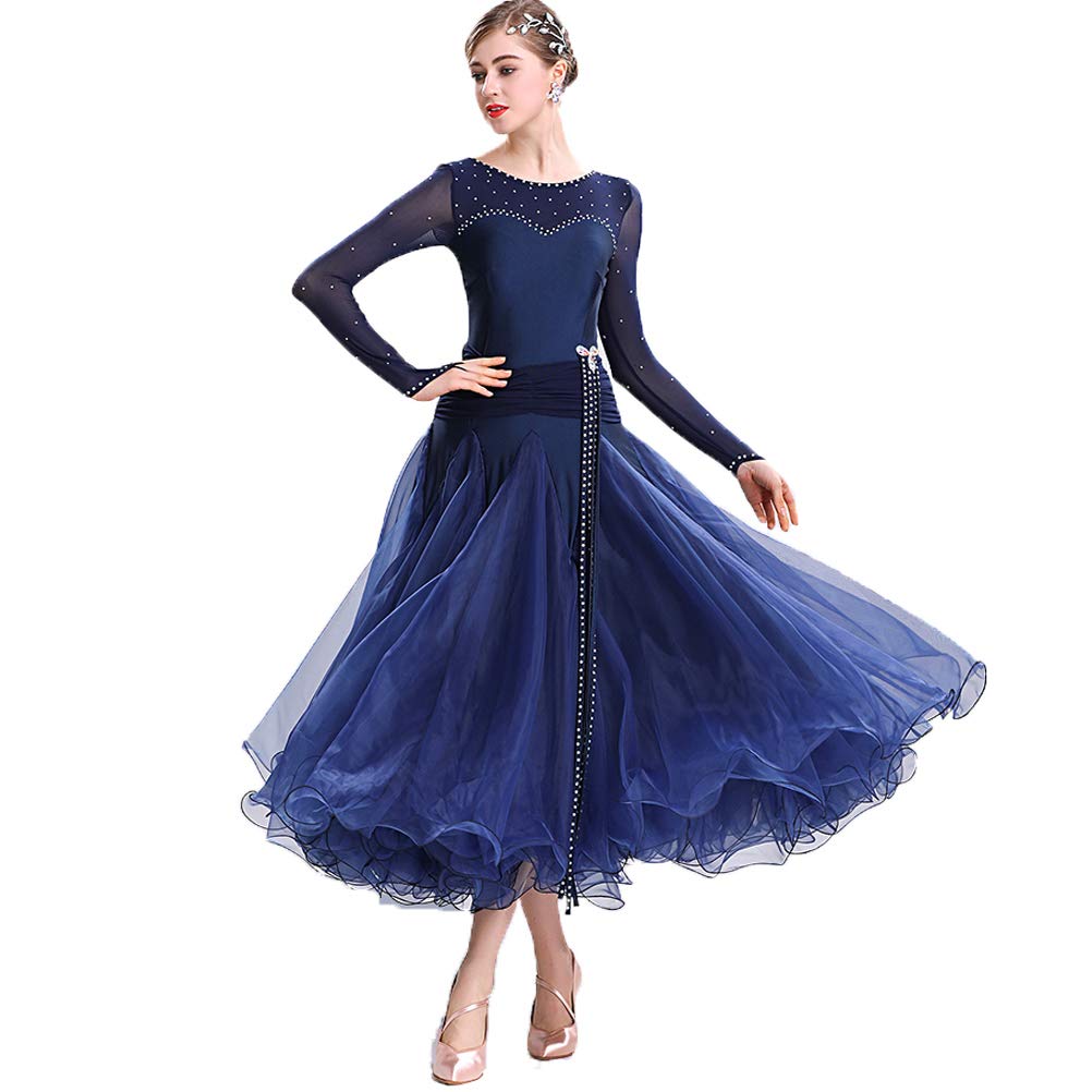 Tanzkleider Damen Standard Tango Gesellschaftstanz Kleider Für Das Walzer Modern Practice Dance Kleid Elegantes Bankett Performance Kostüm
