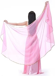 Vientre Bufanda De Velos Velos de danza del vientre mariposa polillas alas Color sólido gasa cabeza bufanda chal 250x120cm. Gasa De Danza Del Vientre(Pink)