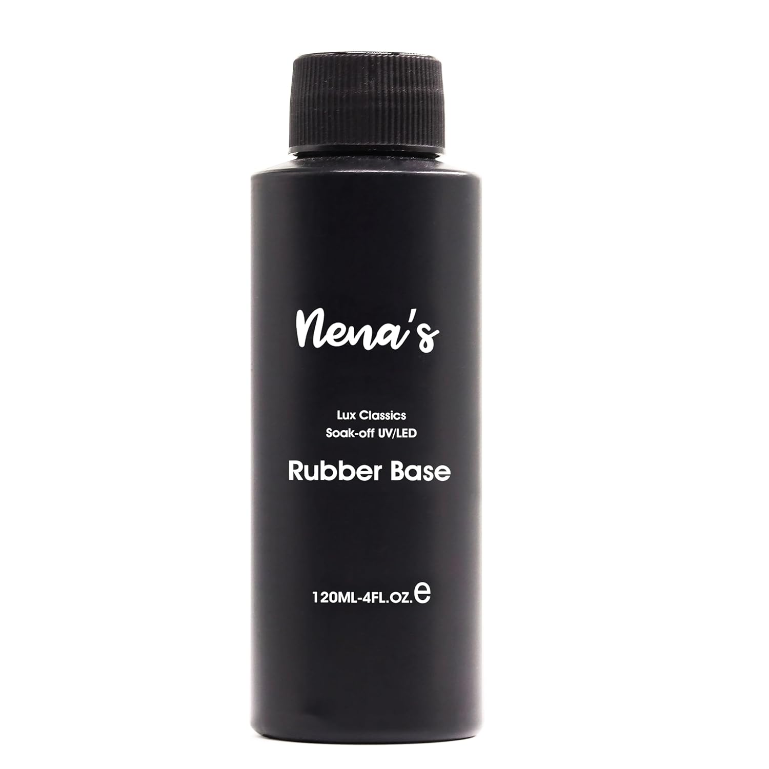 Nena's Rubber Base Coat, 4 fl oz Refill, UV/LED Soak-Off Formula, Self-Leveling Nail Protection, Low Odor